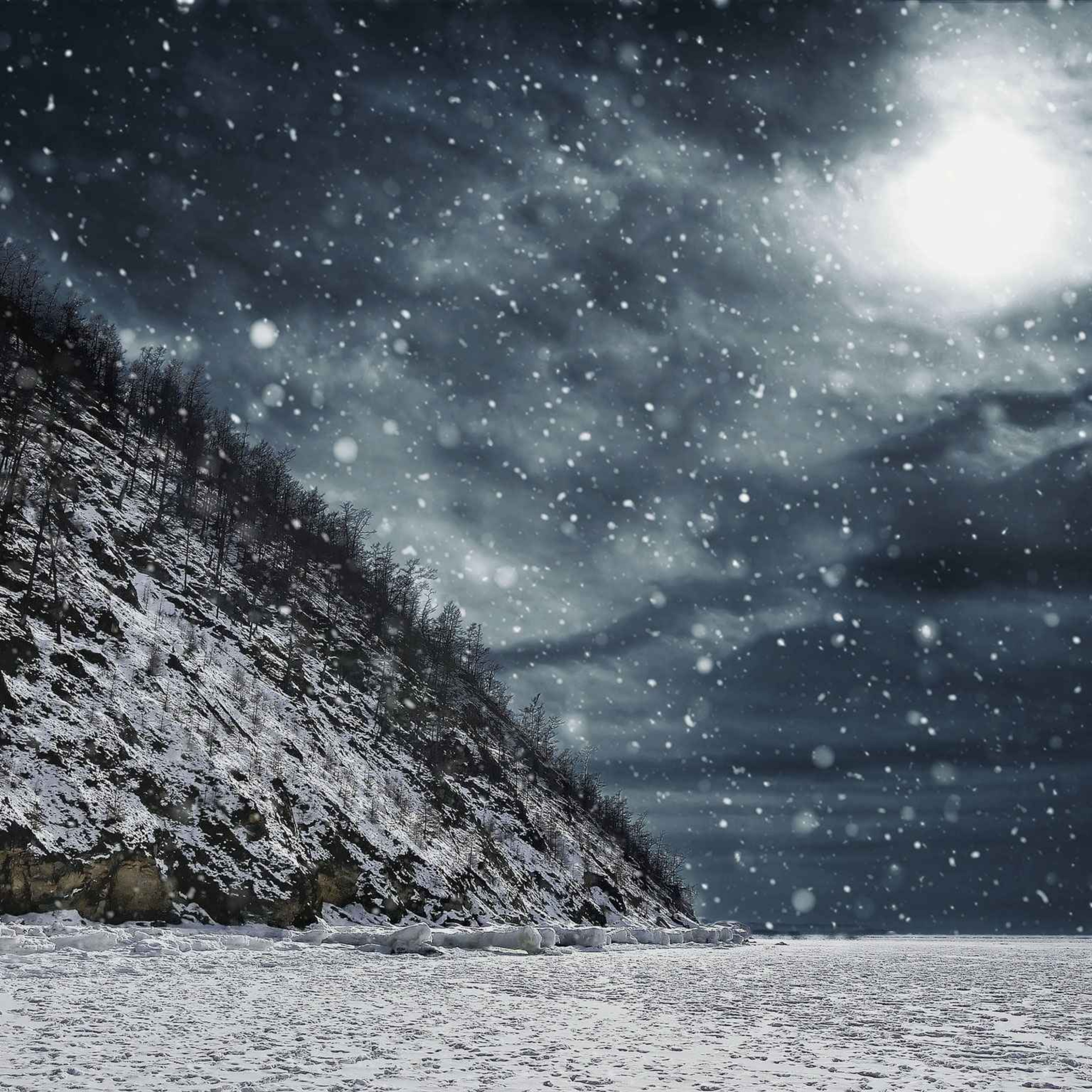 Winter Storm Ambience with Icy Howling Wind Sounds for Sleeping, Relaxing and Studying Background.