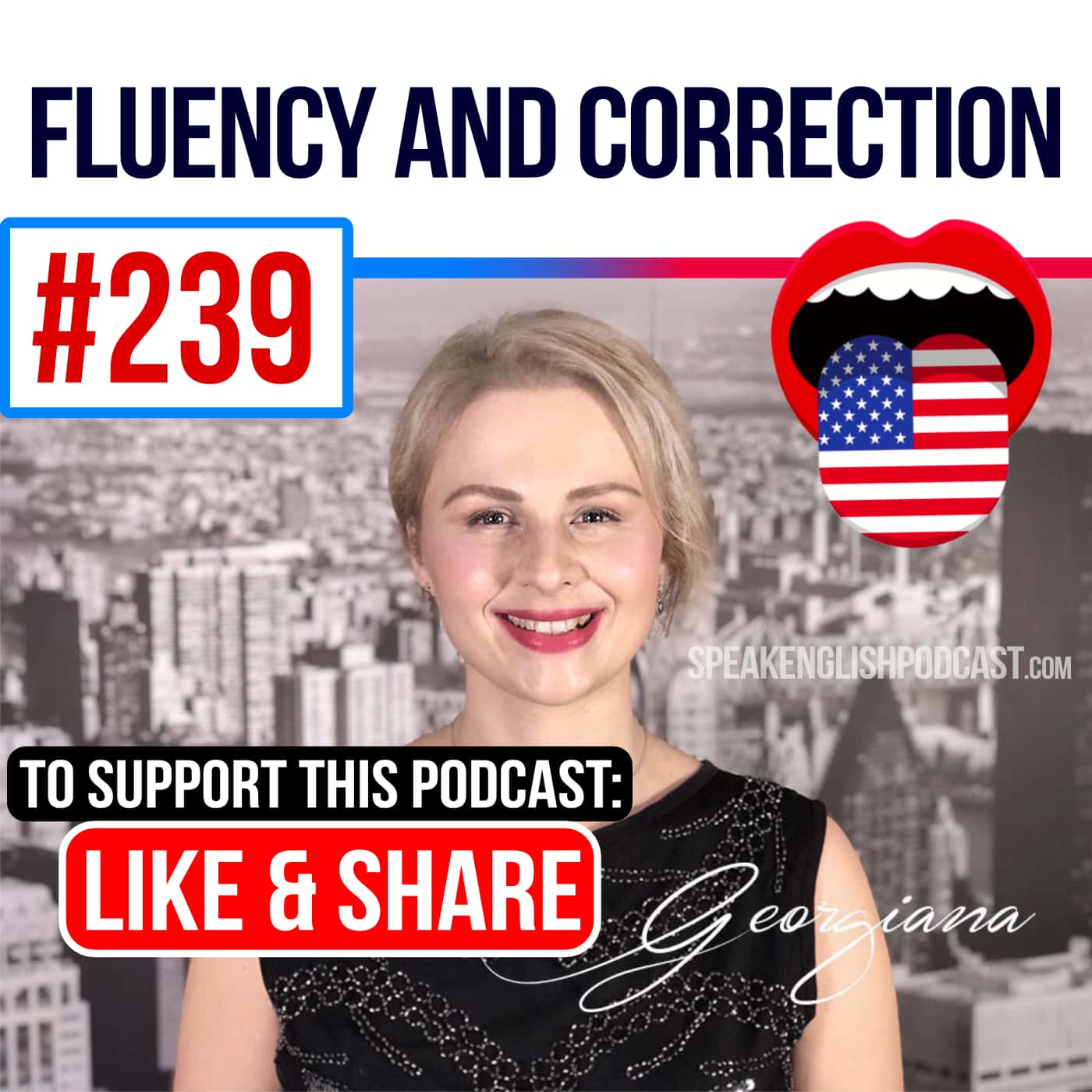 cover of episode #239 Fluency and Correction when Speaking English